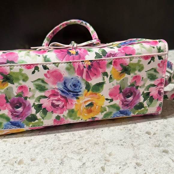 Christian Siriano Multicolor Vibrant Floral Carry Bag Adjustable Crossbody Bag - Picture 5 of 10
